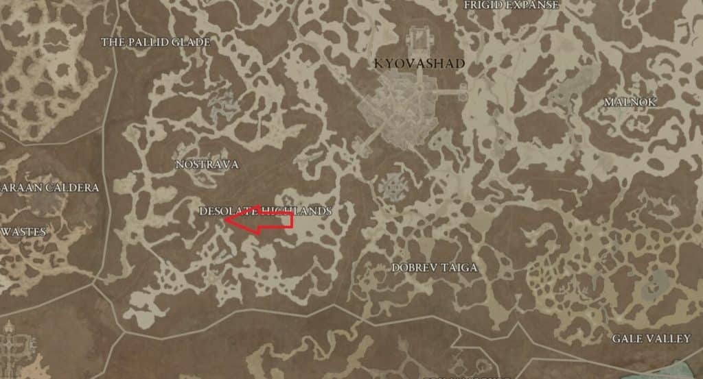 Icehowl Ruins location