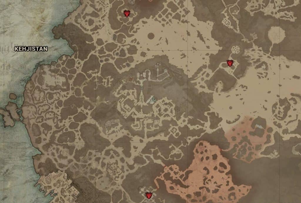 Kehjistan Stronghold locations
