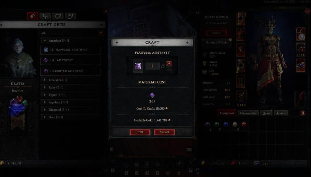 How to Craft Gems in Diablo 4
