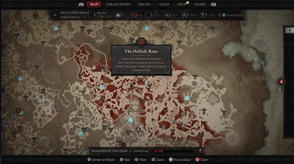 Diablo 4 Helltides Locations