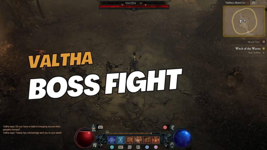 Diablo 4 Valtha boss fight